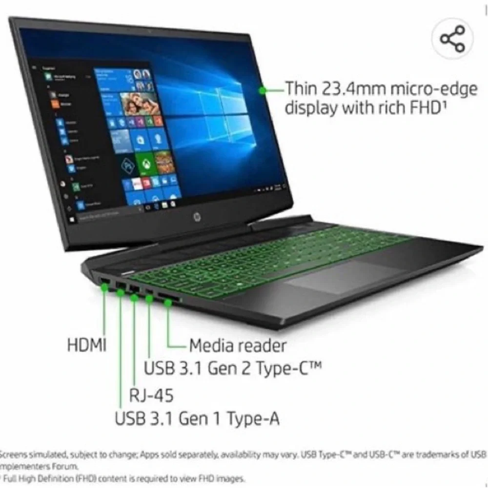 HP Pavilion Gaming 15-Inch Laptop, Intel Core I5-9300H, NVIDIA GeForce GTX